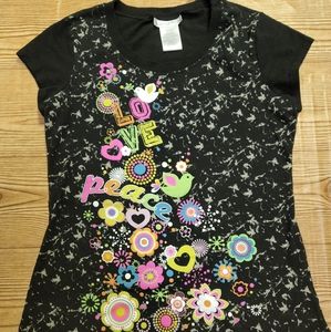 3 for $15-Rocker Girl Black Peace/Love Tee Size XXL